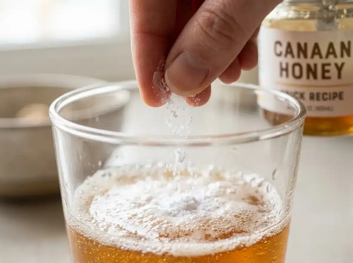 canaan-honey-trick-recipe-06 Baking soda version of the canaan honey trick drink.