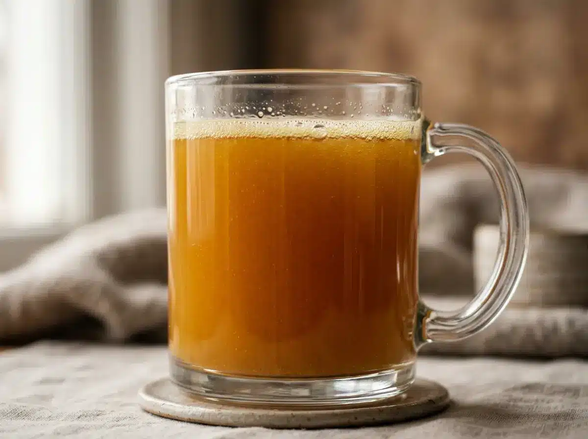 honey-and-baking-soda-trick-09 Hero close up of honey and baking soda trick drink.