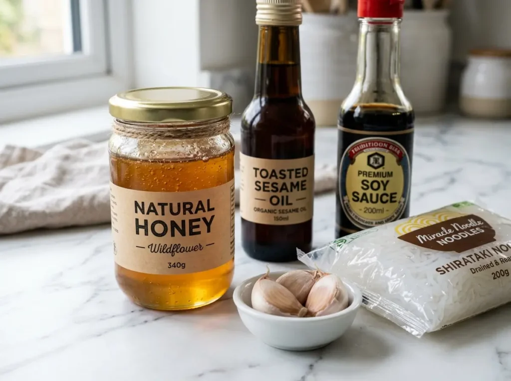 honey sesame shirataki noodles ingredients