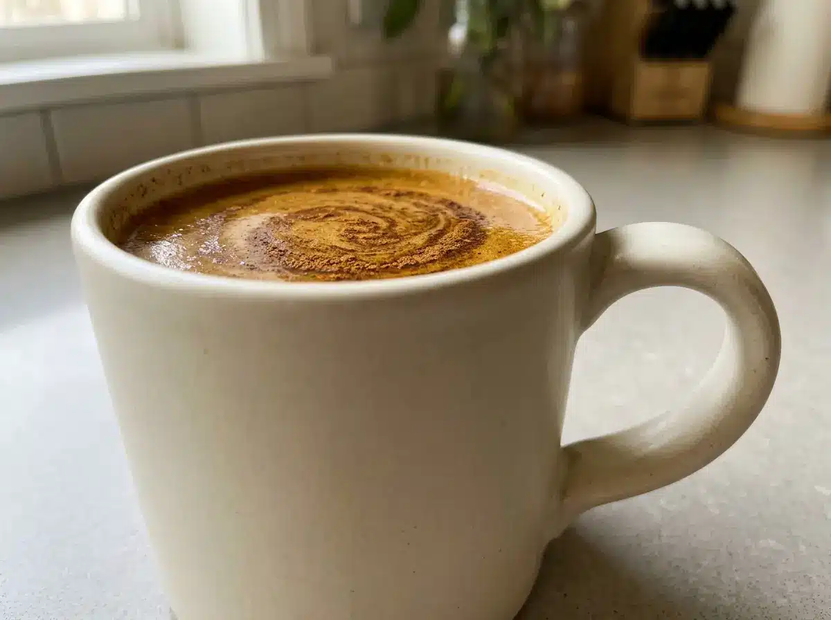 finished neuro honey protocol drink with walnuts on top