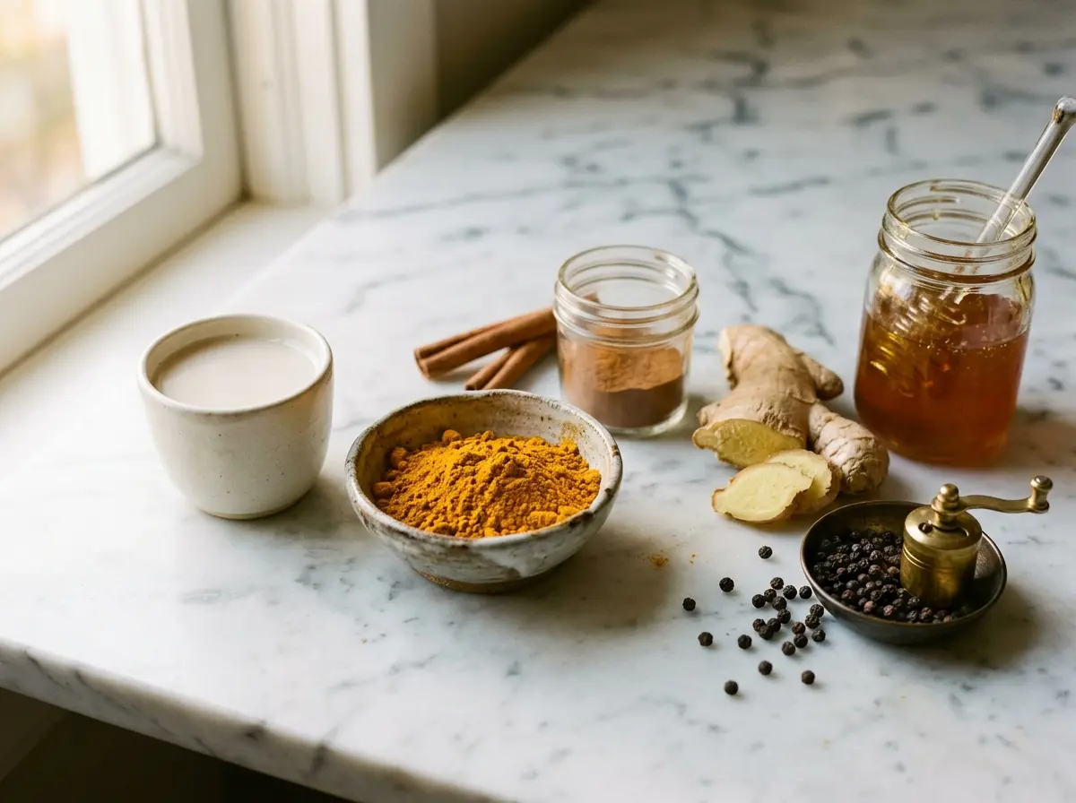 Ingredients for dr gupta honey recipe turmeric tea alternative