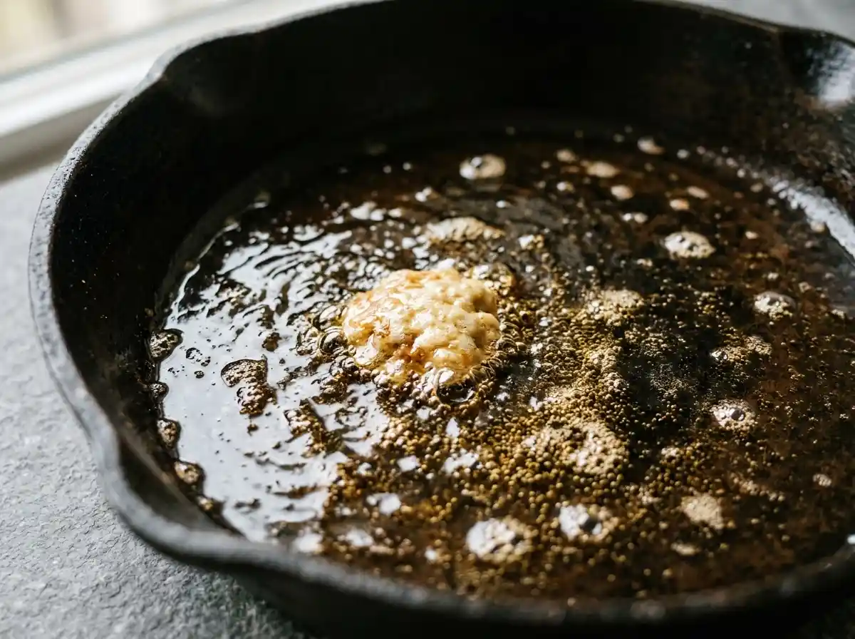  Heating oil for frying honey banana Thai dessert recipe