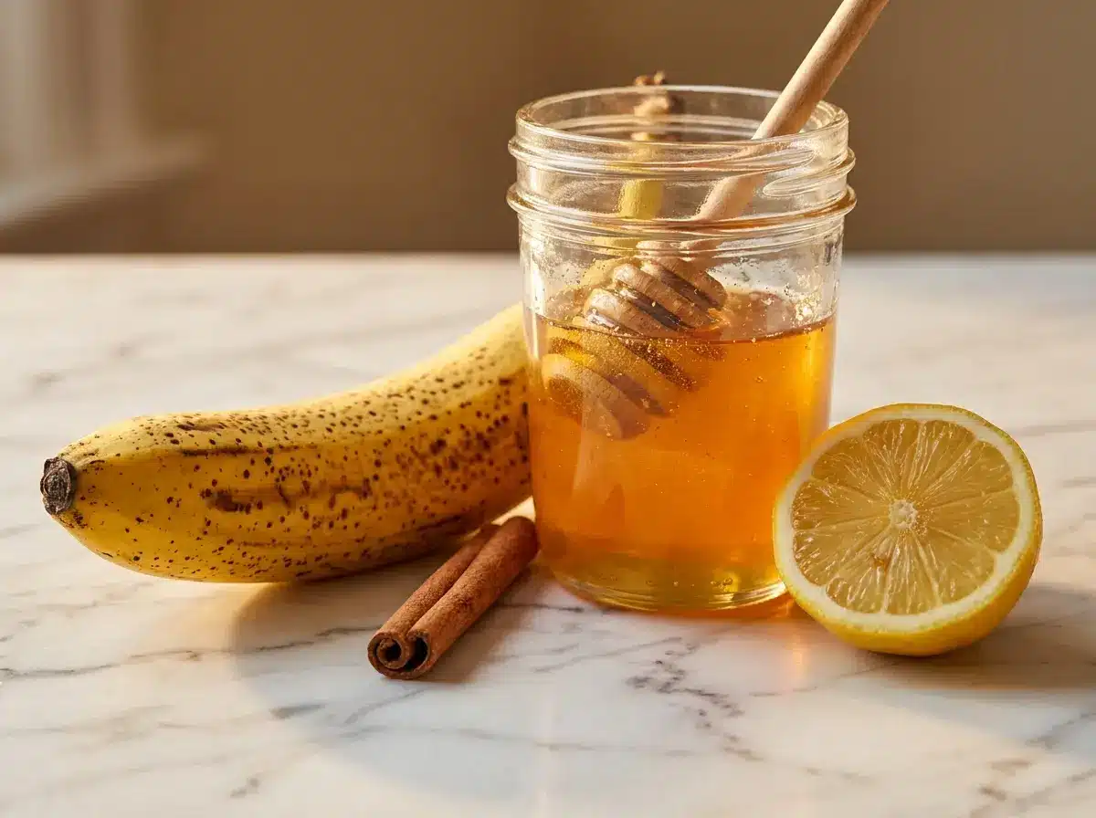 Ingredients for African banana trick recipe on counter