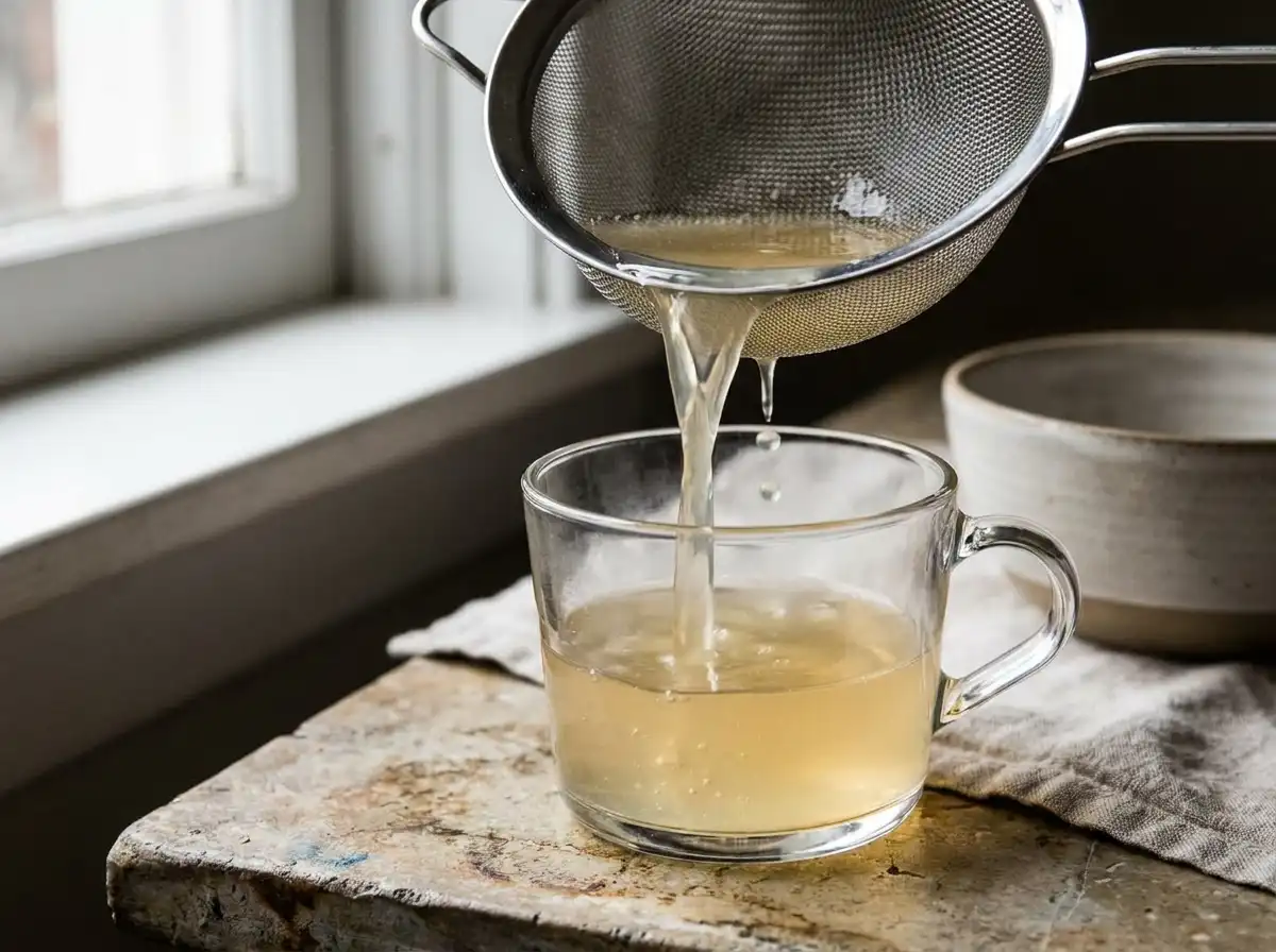Straining liquid for African banana trick recipe