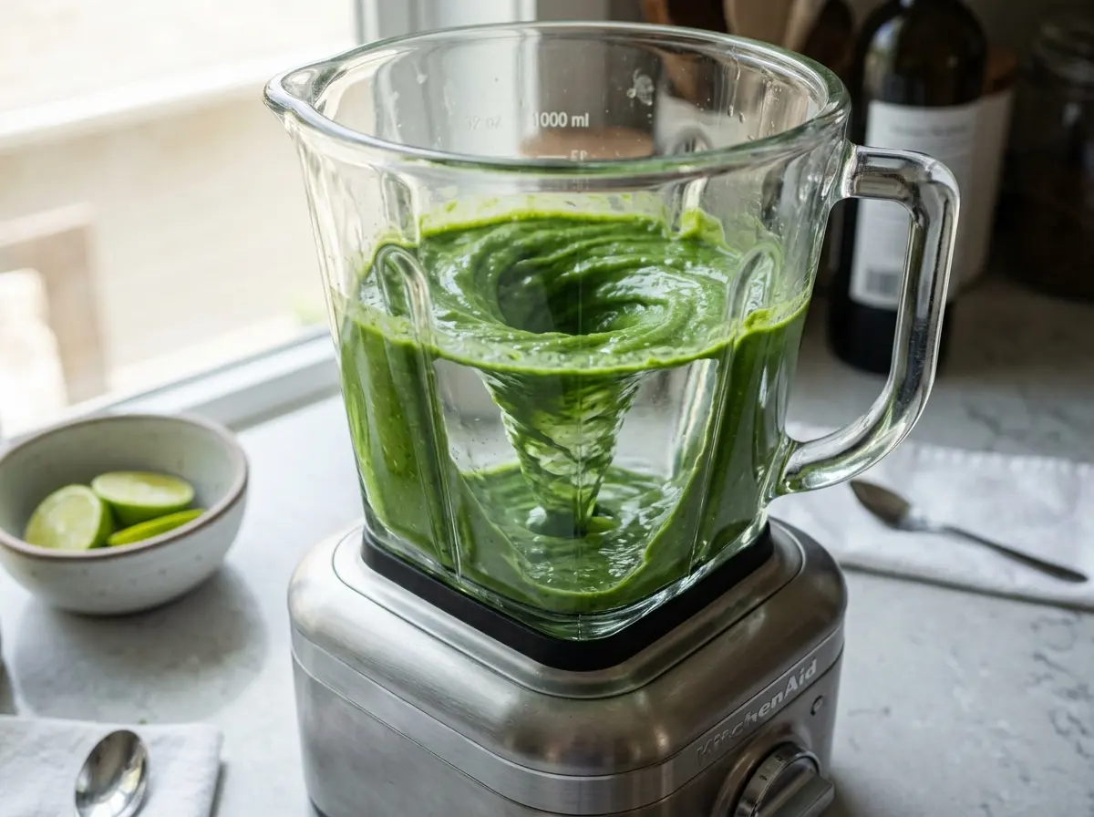 Blending spinach smooth for green smoothie recipes