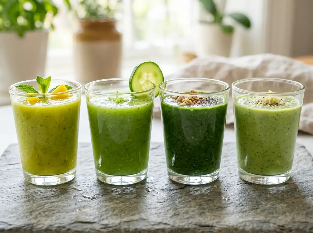 Green smoothie recipes variations by goal