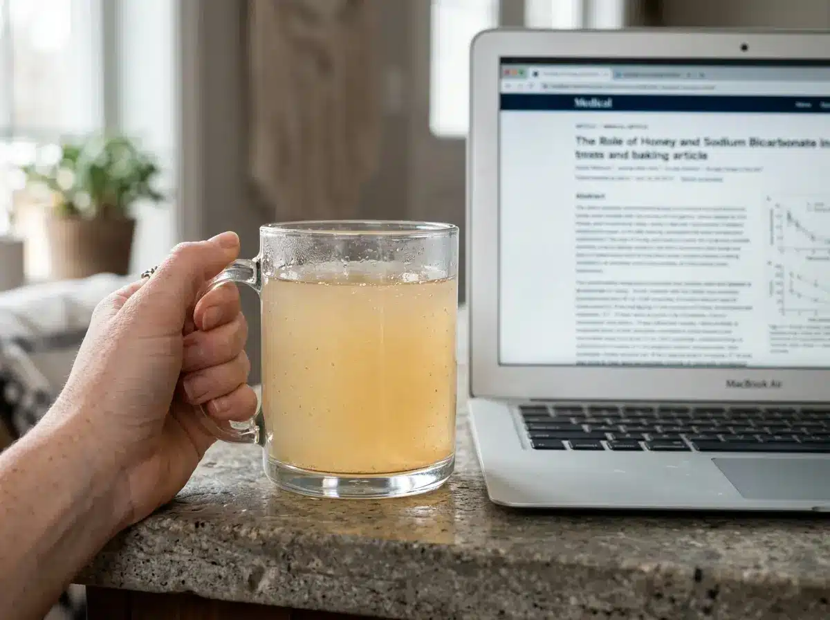 Checking a credible source about honey baking soda drink claims