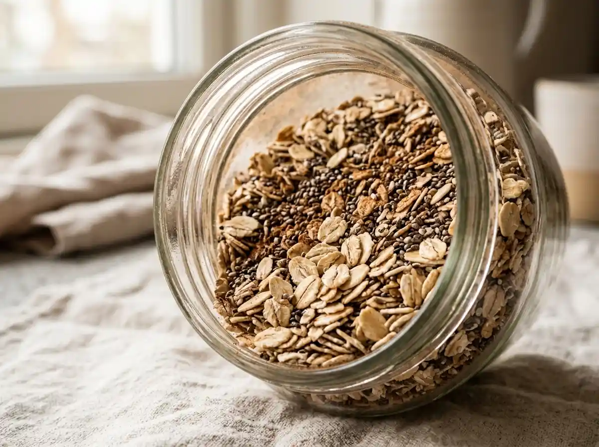 honey-oats-recipe-dry-ingredients Combining dry ingredients for honey oats recipe