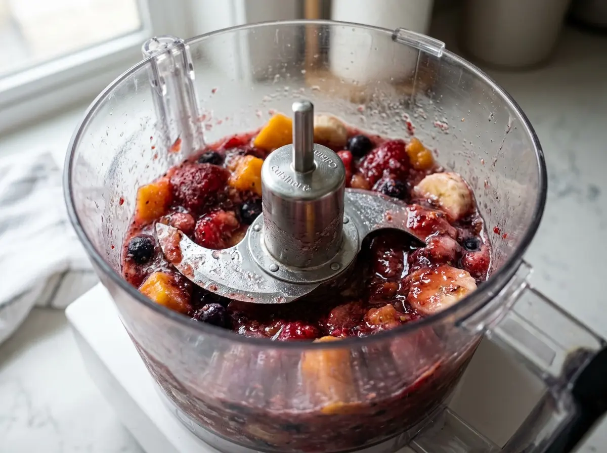 Food processor method for how to make a smoothie bowl without a blender