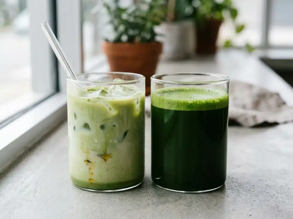 How to make iced matcha latte traditional versus honey sweetened
