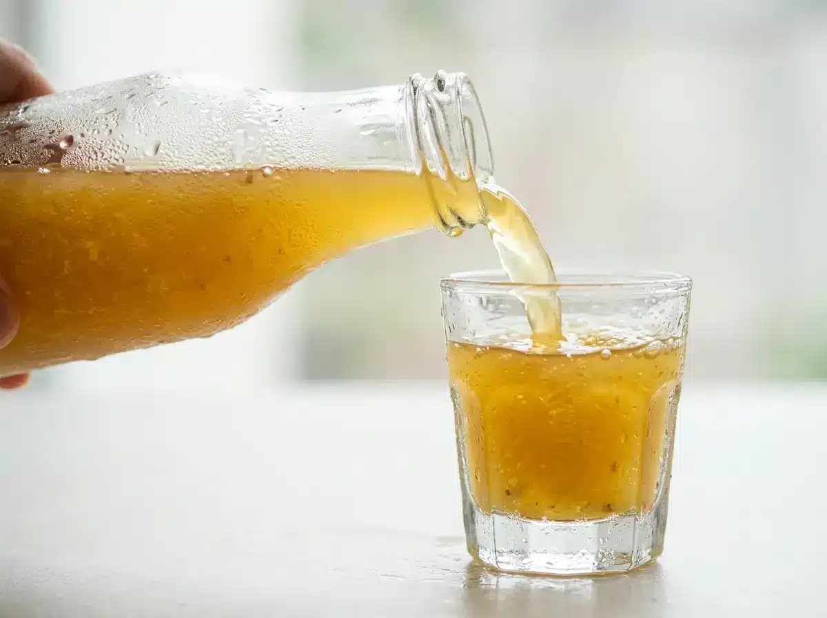  Chilled raw honey lemon ginger immunity shots ready to serve